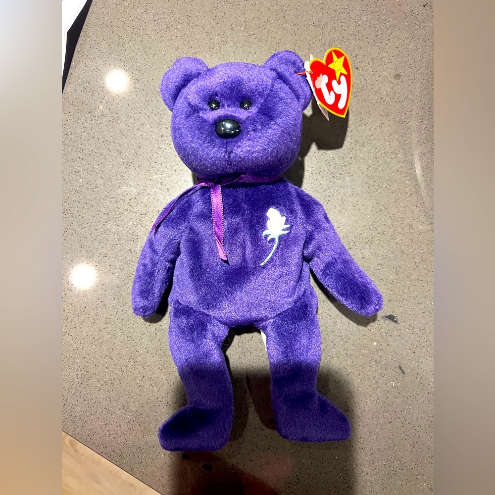 TY Princess Diana Purple Bear
